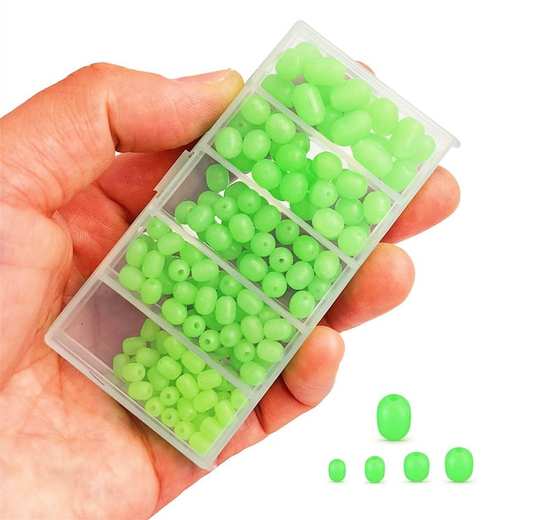 Mimilure Fishing Beads Glow Bait Eggs: Oval Fishing Eggs Assorted Set - 170pcs Soft Fishing Rig Bead - Image 1
